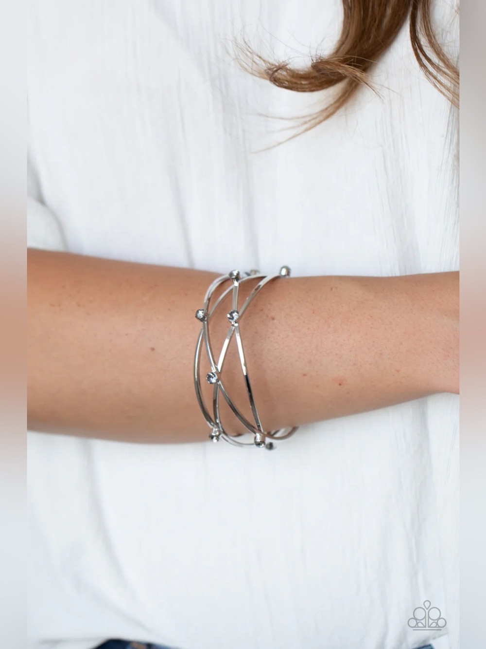 ❤️‍🔥5/$25❤️‍🔥 Cosmic Sparkle Silver Bracelet